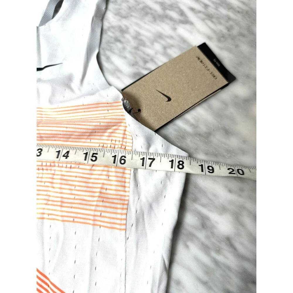 Nike ADV AeroSwift NN Track Singlet Tank Mens Medium White Orange DV7714-100